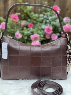 NWT Coachtopia Alter Ego Slouchy Shoulder Checkerboard Maple Medium Bag